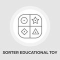 Sorter educational toy vector flat icon