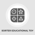 Sorter educational toy vector flat icon