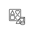 Sorter puzzle toy line icon