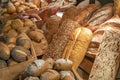 Sortiment of fresh and fresh home made breads Royalty Free Stock Photo