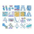 sorting algorithm data filter icon hand drawn