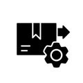 Sorting center silhouette icon