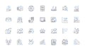 Sorting line icons collection. Categorization, Organization, Arrangement, Segregation, Cataloging, Classifying Royalty Free Stock Photo