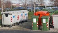 Sorting Recycling Bins Italy