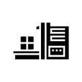 sorting waste machine glyph icon vector illustration