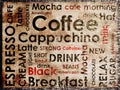 Sorts of coffe background