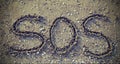 Sos on the beach Royalty Free Stock Photo