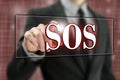 SOS button Royalty Free Stock Photo