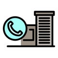 Sos call phone icon vector flat Royalty Free Stock Photo