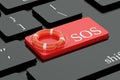 SOS concept on keyboard button Royalty Free Stock Photo