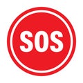 SOS distress signal icon vector for graphic design, logo, website, social media, mobile app, UI illustration Royalty Free Stock Photo