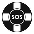 Sos help icon simple vector. Engine safety help