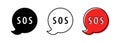 Sos icon bubble 2 Royalty Free Stock Photo