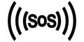 SOS icon international distress signal, vector symbol of distress and requests help, SOS save from death