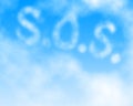 SOS skywrite Royalty Free Stock Photo