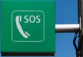 SOS telephone symbol indicating emergency call facility Royalty Free Stock Photo