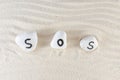 SOS word Royalty Free Stock Photo