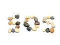 SOS word with stones Royalty Free Stock Photo
