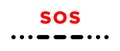 SOS, Morse code distress signal, used internationally Royalty Free Stock Photo