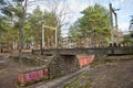 SOSNOVY BOR, LENINGRAD, RUSSIA - MARCH 8, 2014: View of the Andersengrad fortress is a children`s play complex near Saint Royalty Free Stock Photo