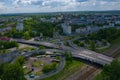 Sosnowiec, Dabrowa Basin. Aerial view of city center of Sosnowiec. Poland