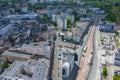 Sosnowiec, Dabrowa Basin. Aerial view of city center of Sosnowiec. Poland