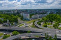 Sosnowiec, Dabrowa Basin. Aerial view of city center of Sosnowiec. Poland