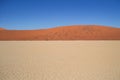 Sossusvlei Salt Pan Desert Landscape with Dune, Namibia Royalty Free Stock Photo