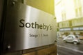 Sotheby`s logo ner Office on sunny day Royalty Free Stock Photo