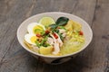 Soto Ayam, an Indonesian chicken noodle soup