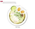 Soto Ayam or Indonesian Rice Noodle Broth with Chicken