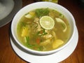 soto ayam is a soupy dish with lots of Indonesian spices