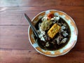 Soto daging and rice is traditional Indonesian food