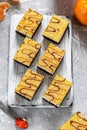 Souffle cookies with citrus marmalade and coconut