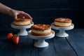 Souffles showcased on kitchen table, airy and indulgent desserts