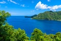 Soufriere Village - tropical coast on the Caribbean island of St. Lucia. It is a paradise destination with a white sand beach and