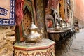 Souk (bazaar) in the Moroccan old town - Medina Royalty Free Stock Photo