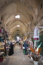Souk market street in palestinian old town of jerusalem israel