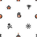 Soul and Death Seamless Flat Vector Wallpaper