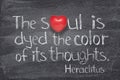 Soul is dyed Heraclitus