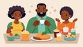 Soul food lovers rejoice as they feast on old favorites like smothered chicken blackeyed peas and cornbread at the Royalty Free Stock Photo