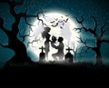 Soul lovers in the moonlight . Royalty Free Stock Photo