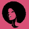 Soul Party Time. Soul, funk, jazz or disco music poster. Beautiful African American woman singing