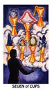 Seven of Cups Tarot Card Emotional Growth and Development Celebration Weddings Toasts Friends