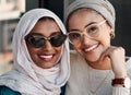 Soulmates exist in friendships too. Cropped portrait of two affectionate young girlfriends hanging out together in a