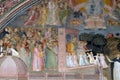 Souls entering into Heaven, detail of the Active and Triumphant Church, fresco in Santa Maria Novella church in Florence Royalty Free Stock Photo