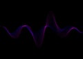 Sound wave rhythm background. Blue color digital Sound Wave equalizer, technology and earthquake wave concept, music design Royalty Free Stock Photo