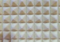 Sound-absorbing material, white with a honeycomb structure