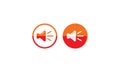 Sound application icon logo vector