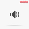 Sound On, Audio flat vector icon